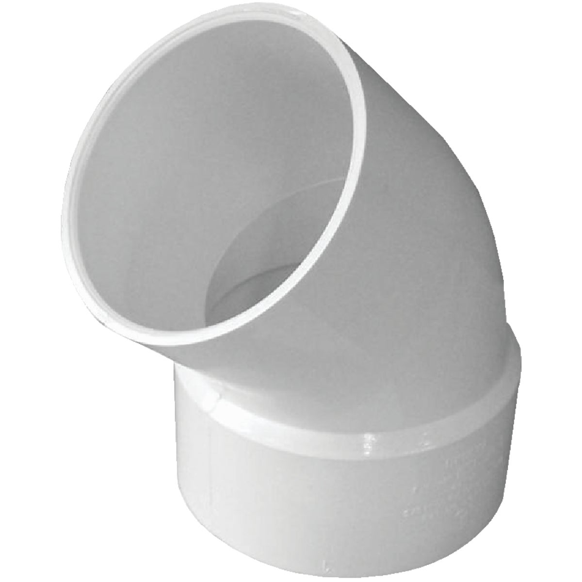 IPEX Canplas 3 In. SDR 35 45 Deg. PVC Sewer and Drain Street Elbow (1/8 Bend)