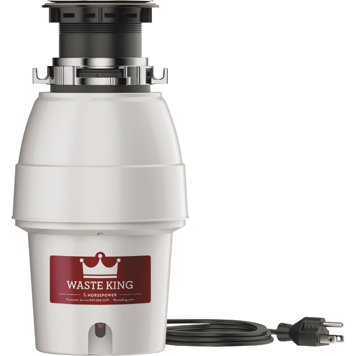 Waste King Legend Series 1/2 HP Garbage Disposer, 5 Year Warranty