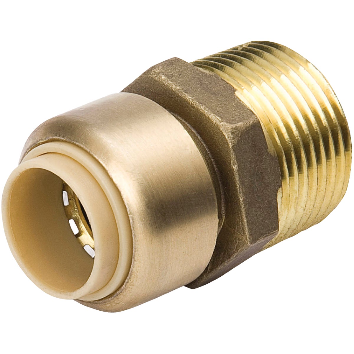 ProLine 1 In. x 3/4 In. MPT Brass Push Fit Adapter