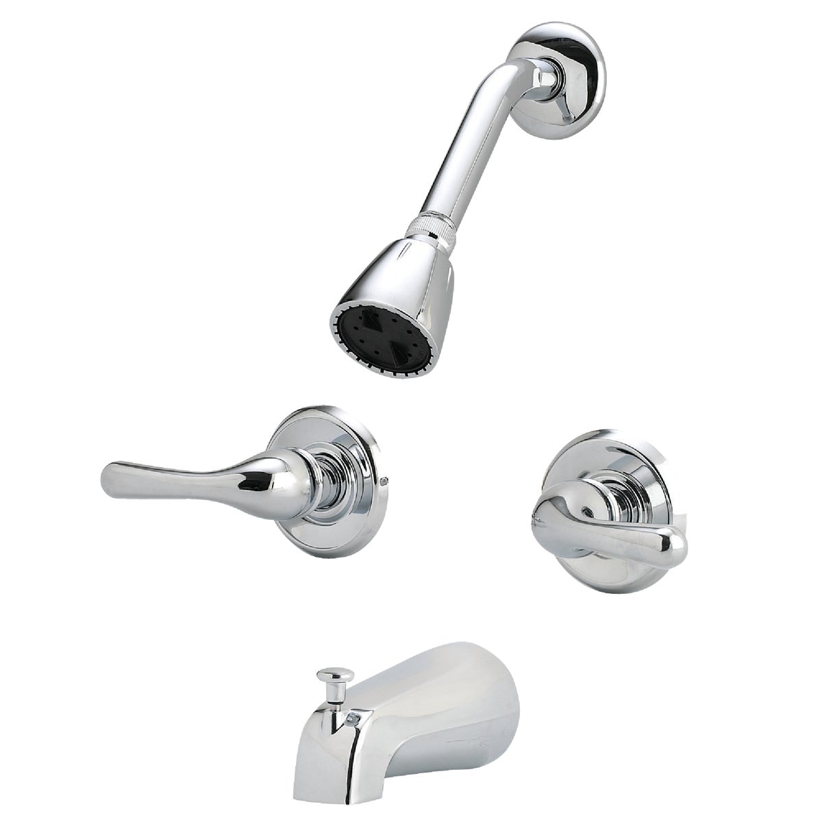 Home Impressions Chrome 2-Handle Metal Lever Tub & Shower Faucet