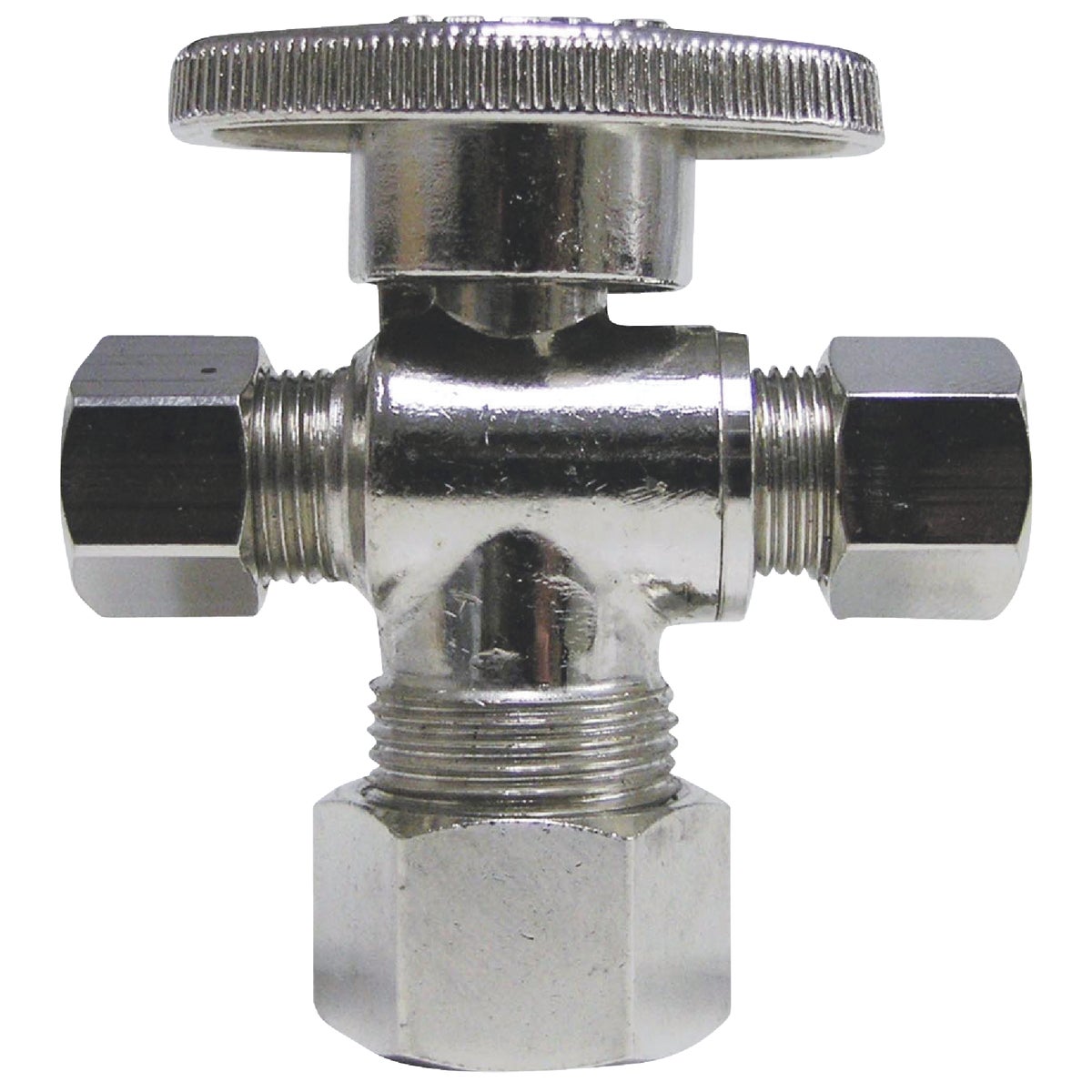 ProLine 5/8 In. OD x 3/8 In. C x 1/4 In. C Brass Cross Valve