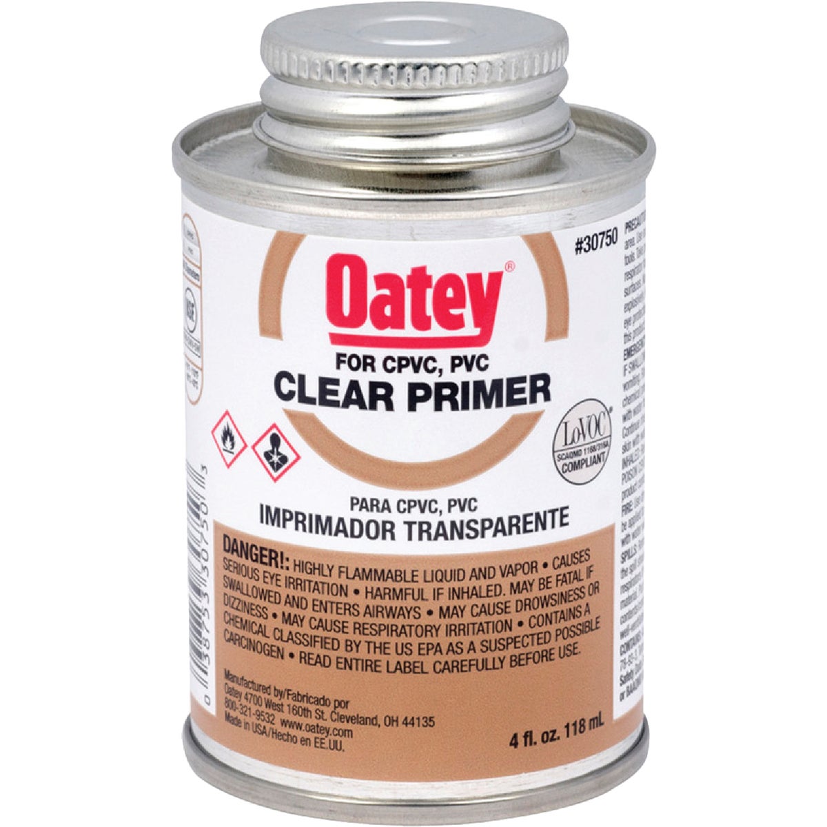 Oatey 4 Oz. Clear Pipe and Fitting Primer for PVC/CPVC 