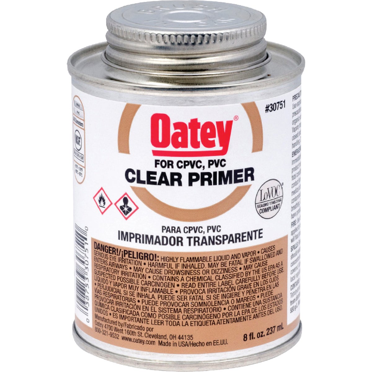 Oatey 8 Oz. Clear Pipe and Fitting Primer for PVC/CPVC 