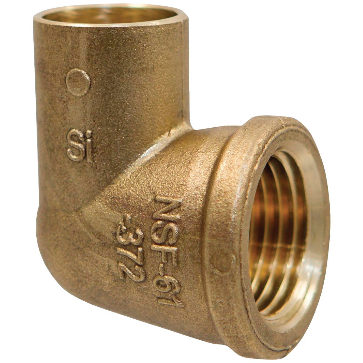 NIBCO 3/4 In. CxF 90 Deg. Cast Brass Copper Elbow (1/4 Bend)