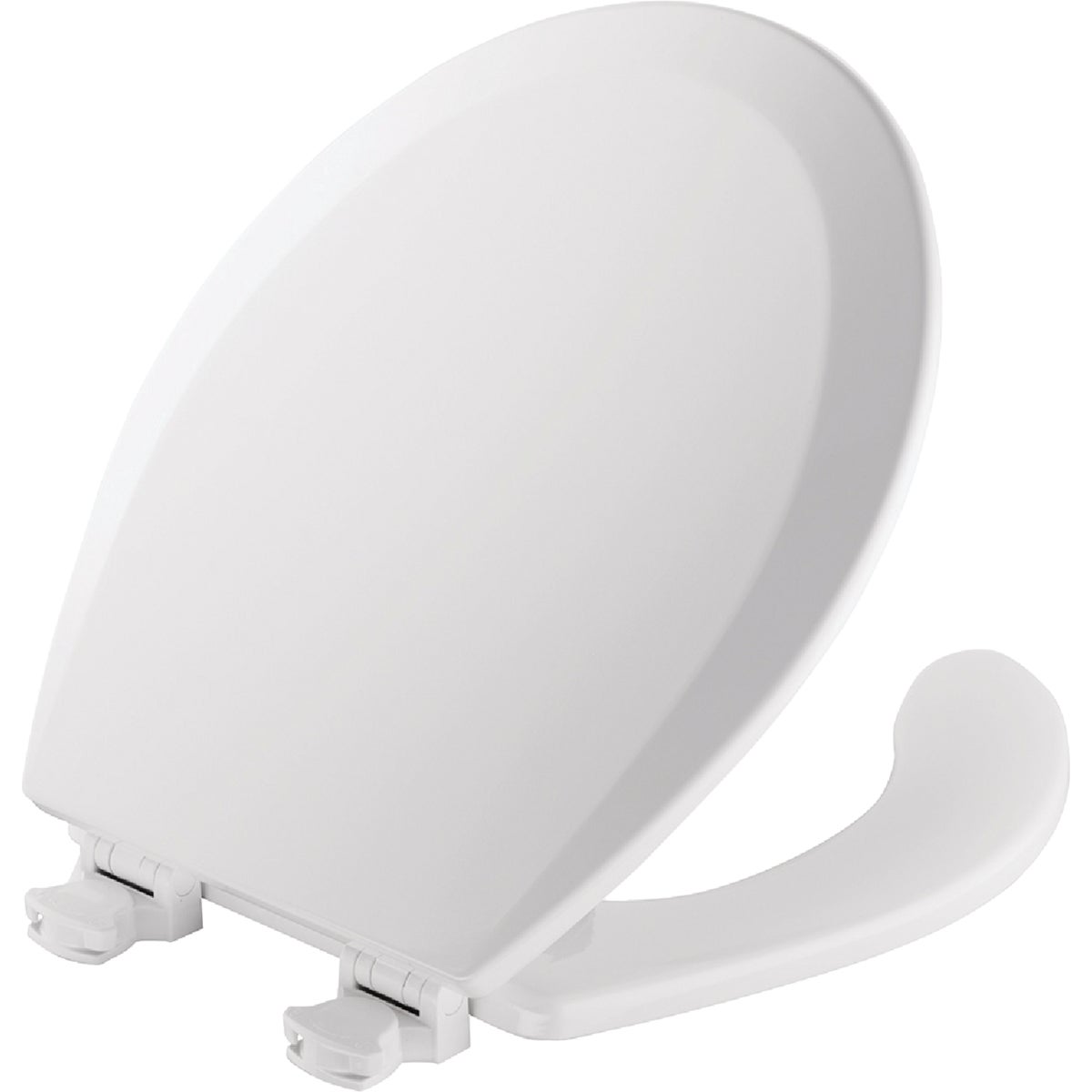 Mayfair Round Open Front White Toilet Seat with Cover