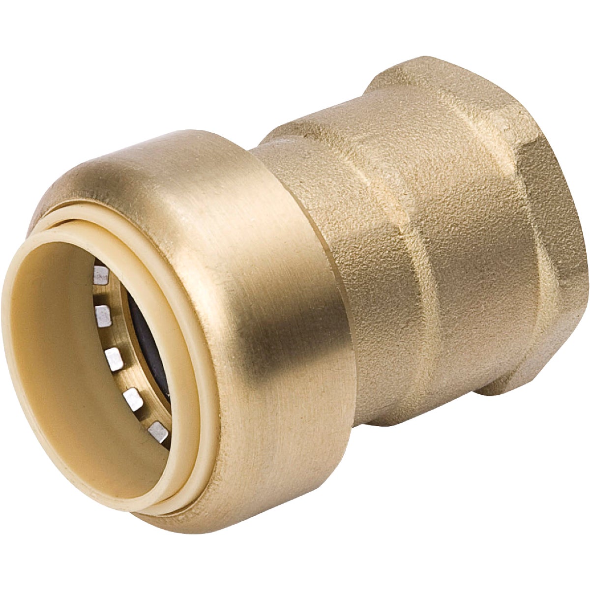 ProLine 1/2 In. x 1/2 In. FPT Brass Push Fit Adapter