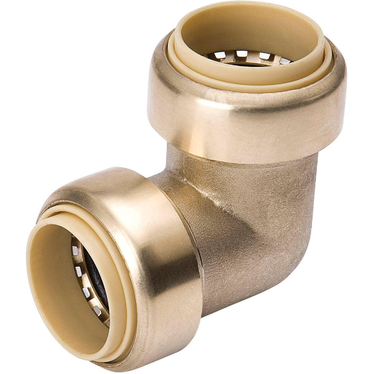 ProLine 1/2 In. PF x 1/2 In. PF 90 Deg. Push Fit Brass Elbow (1/4 Bend)