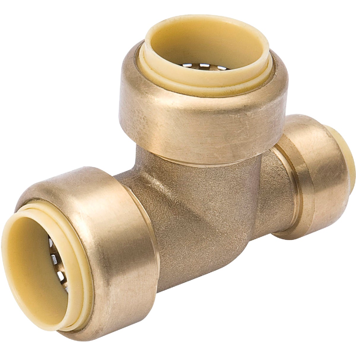 ProLine 3/4 In. x 1/2 In. x 3/4 In. Push Fit Brass Tee