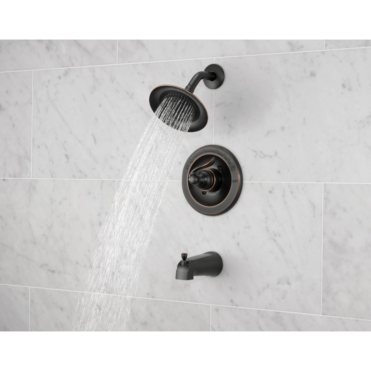 Delta Windemere Oil-Rubbed Bronze Single-Handle Lever Tub & Shower Faucet