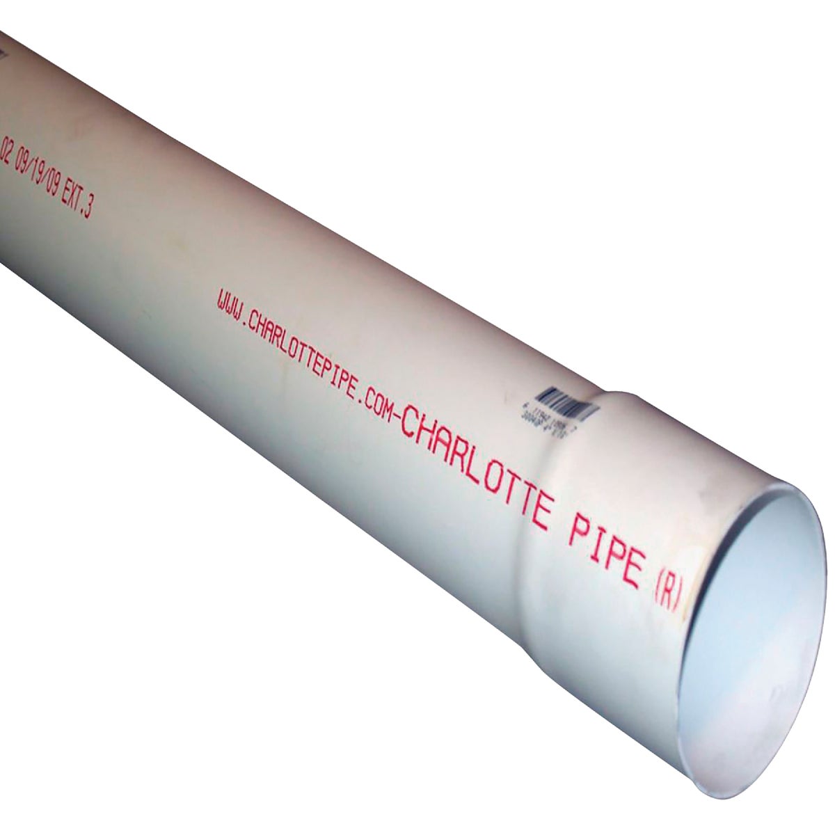 Charlotte Pipe 3 In. x 10 Ft. Solid PVC Drain and Sewer Pipe, Belled End