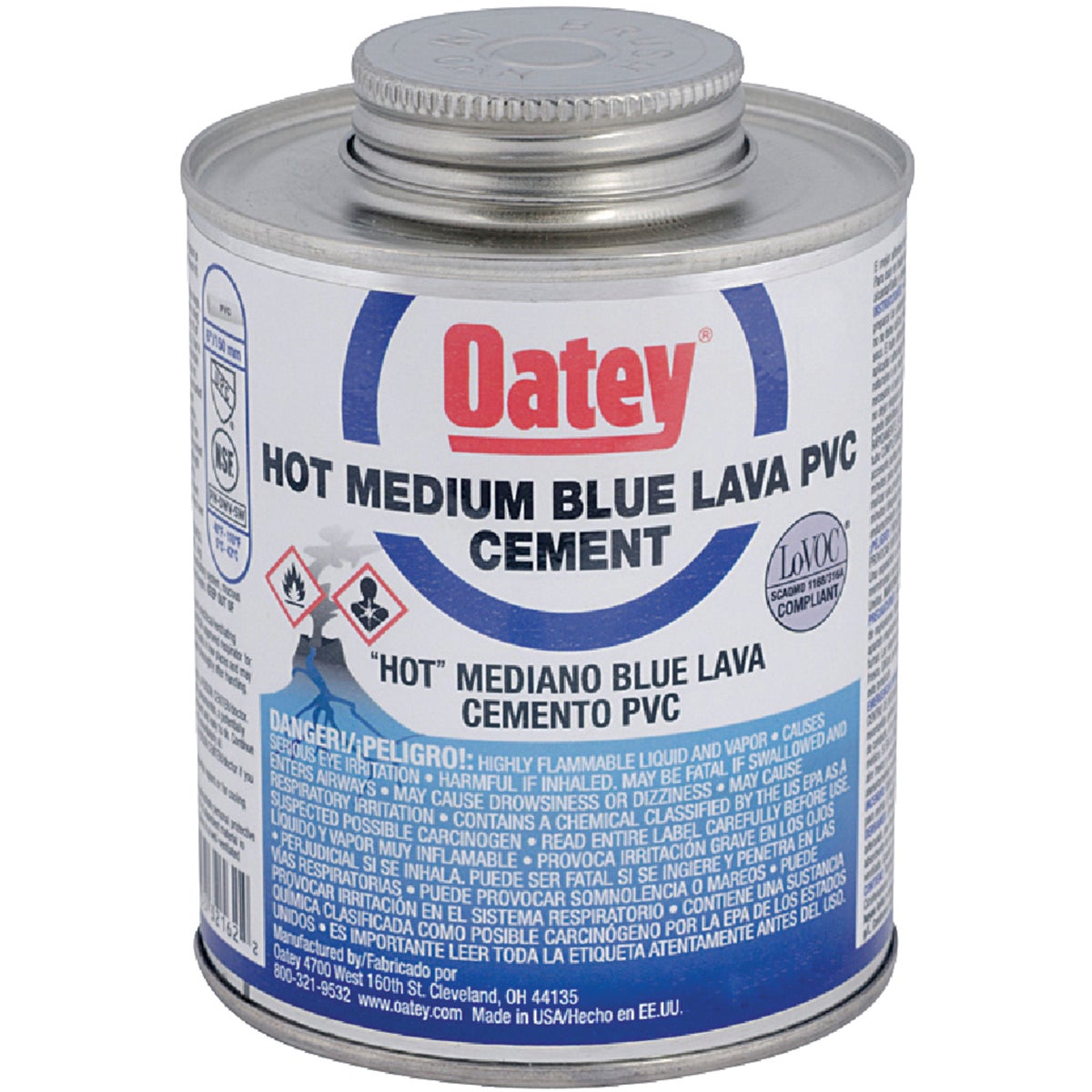 Oatey 8 Oz. Medium Bodied Blue Lava PVC Cement
