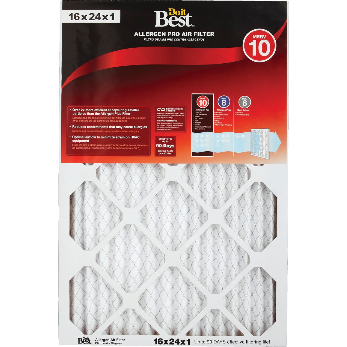 Do it Best 16 In. x 24 In. x 1 In. MERV 11 Furnace Filter