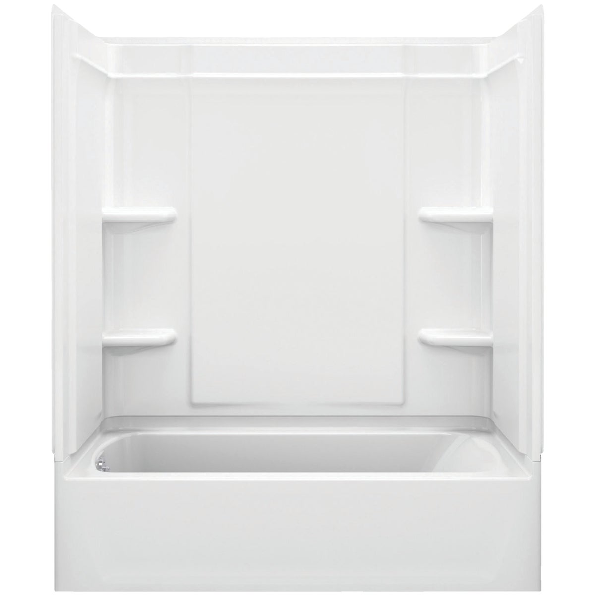 Sterling Ensemble Medley 60 In. L x 30 In. W x 55 In. H  3-Piece Tub & Shower Wall Set in White