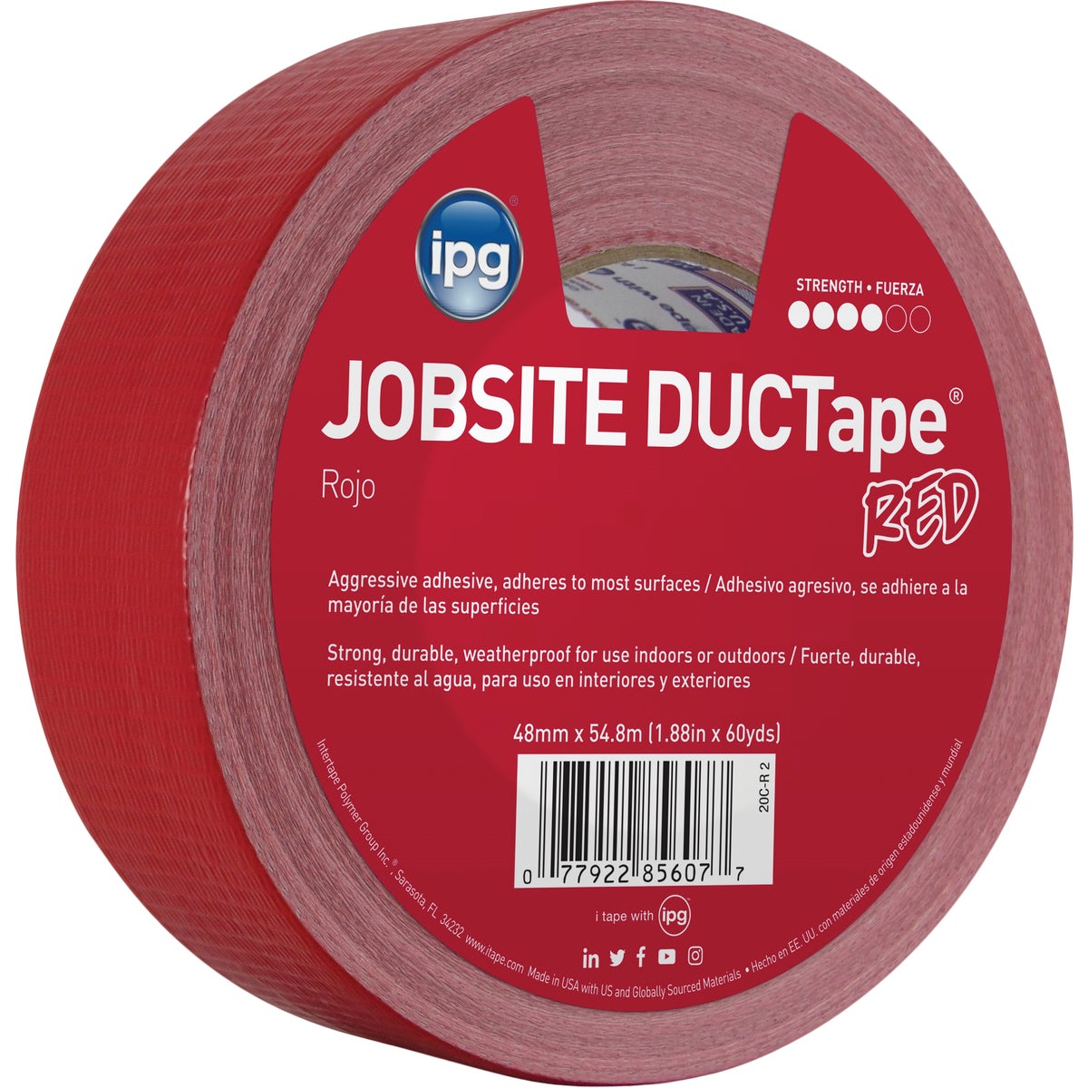 1.88″X60YD RED DUCT TAPE
