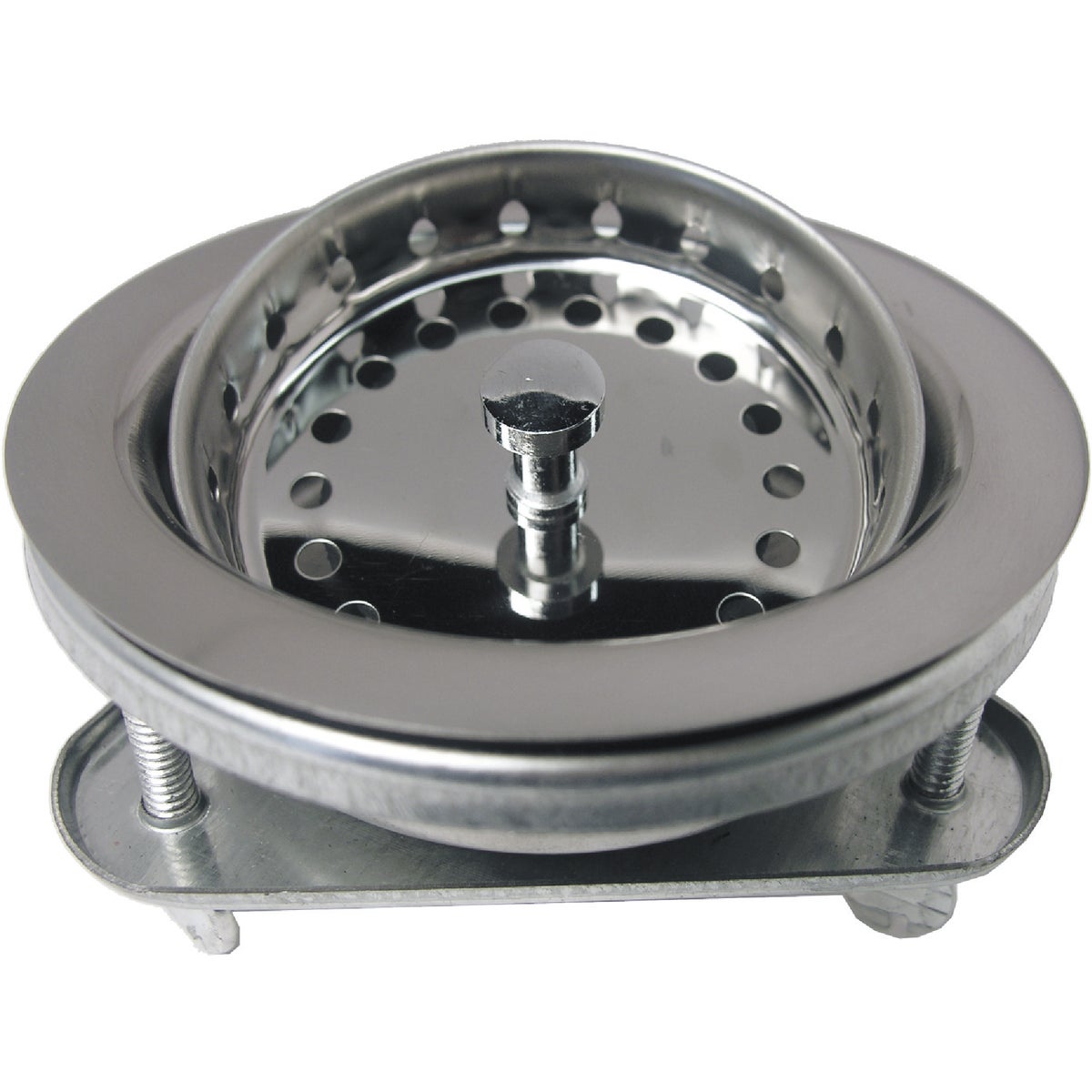 Lasco 3-1/2 In. Chrome EZ-On Duo Basket Strainer Assembly