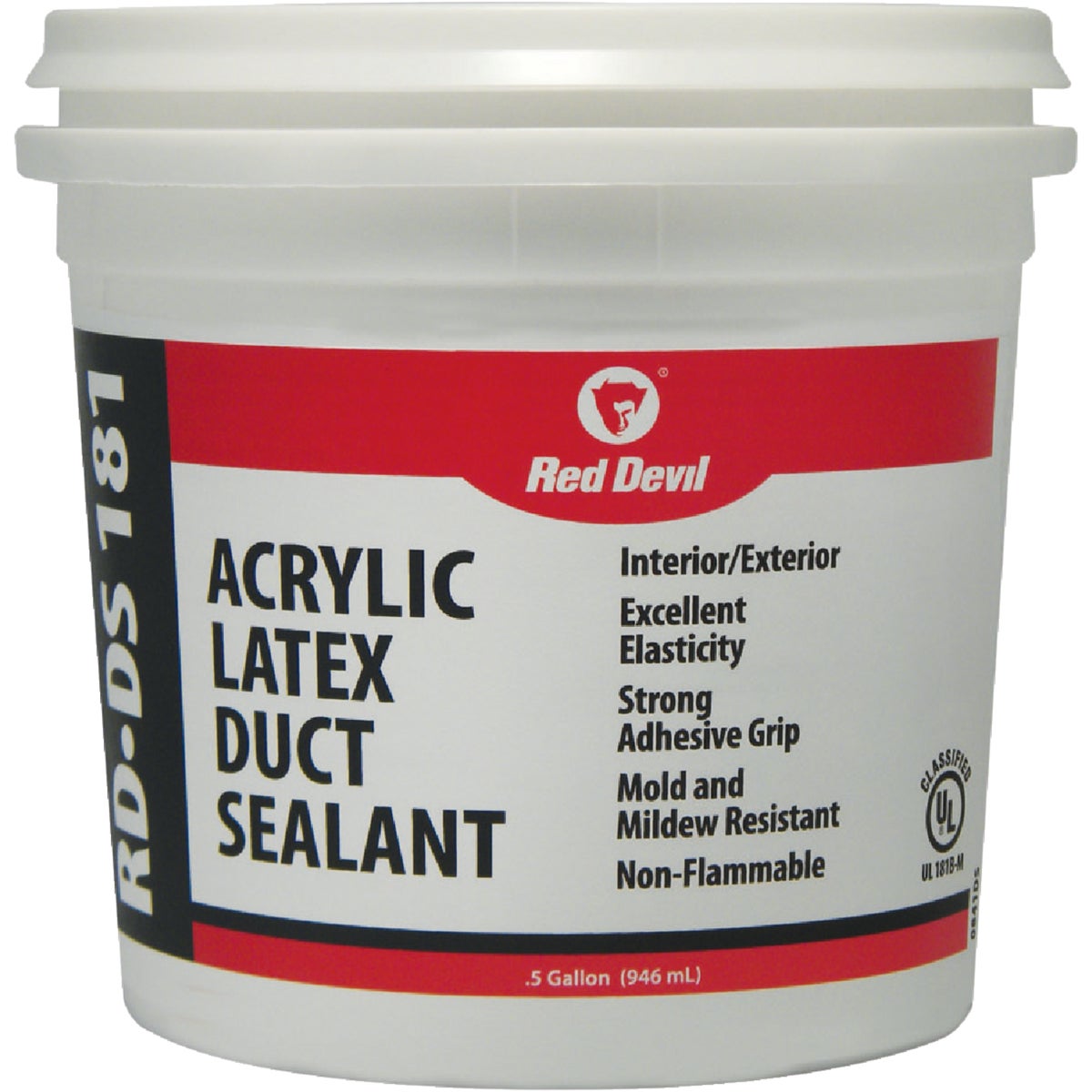 Red Devil RD-DS 181 0.5 Gal. Acrylic Latex Duct Sealant, Gray