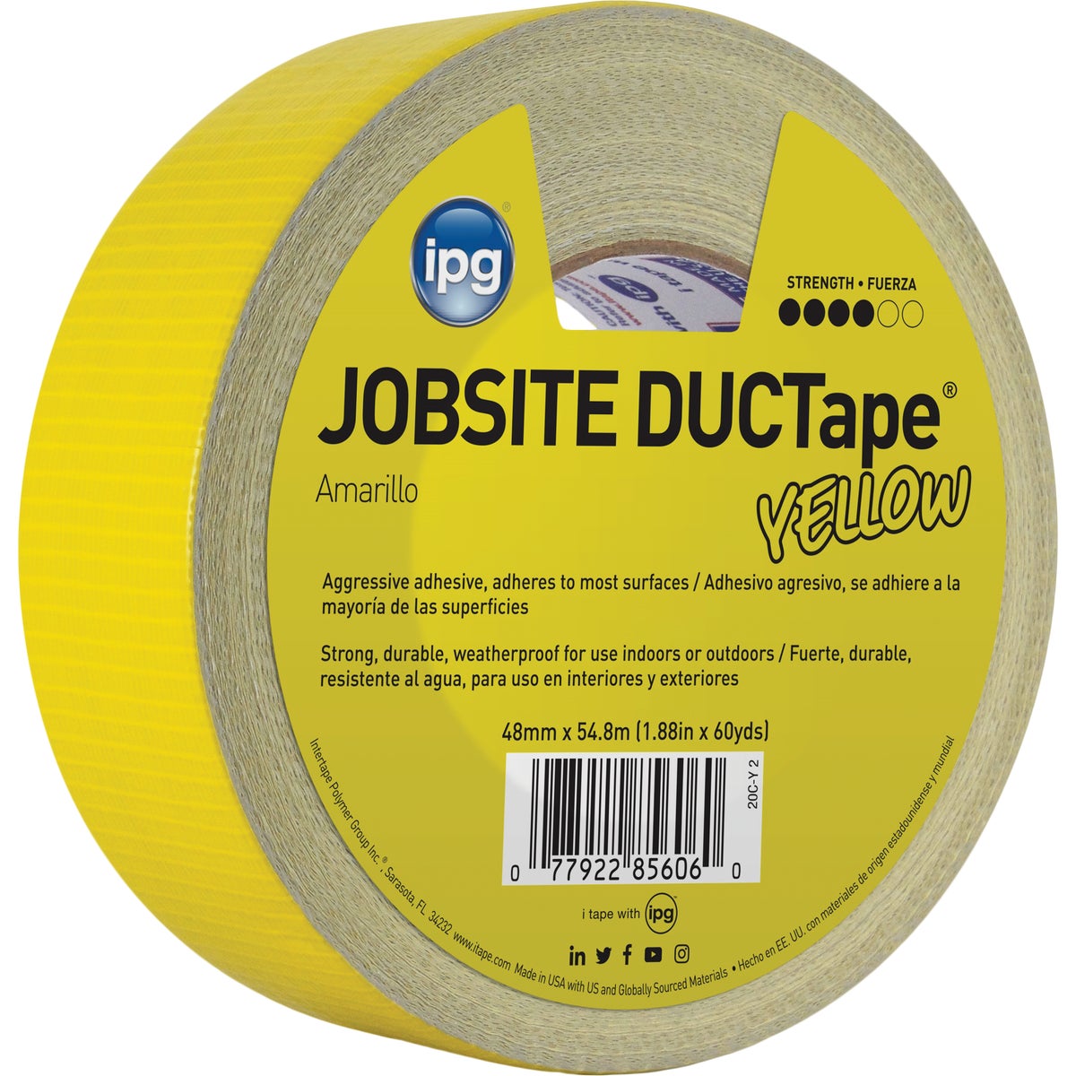 1.88″X60YD YEL DUCT TAPE
