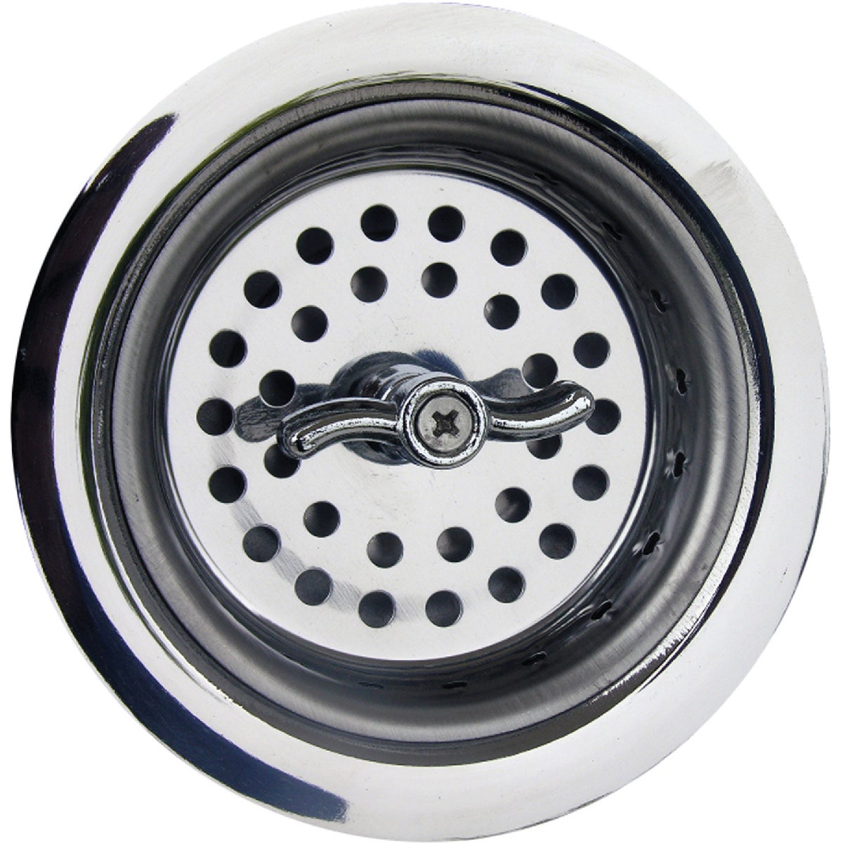 Lasco 3-1/2 In. Chrome Spin Type Basket Strainer Assembly