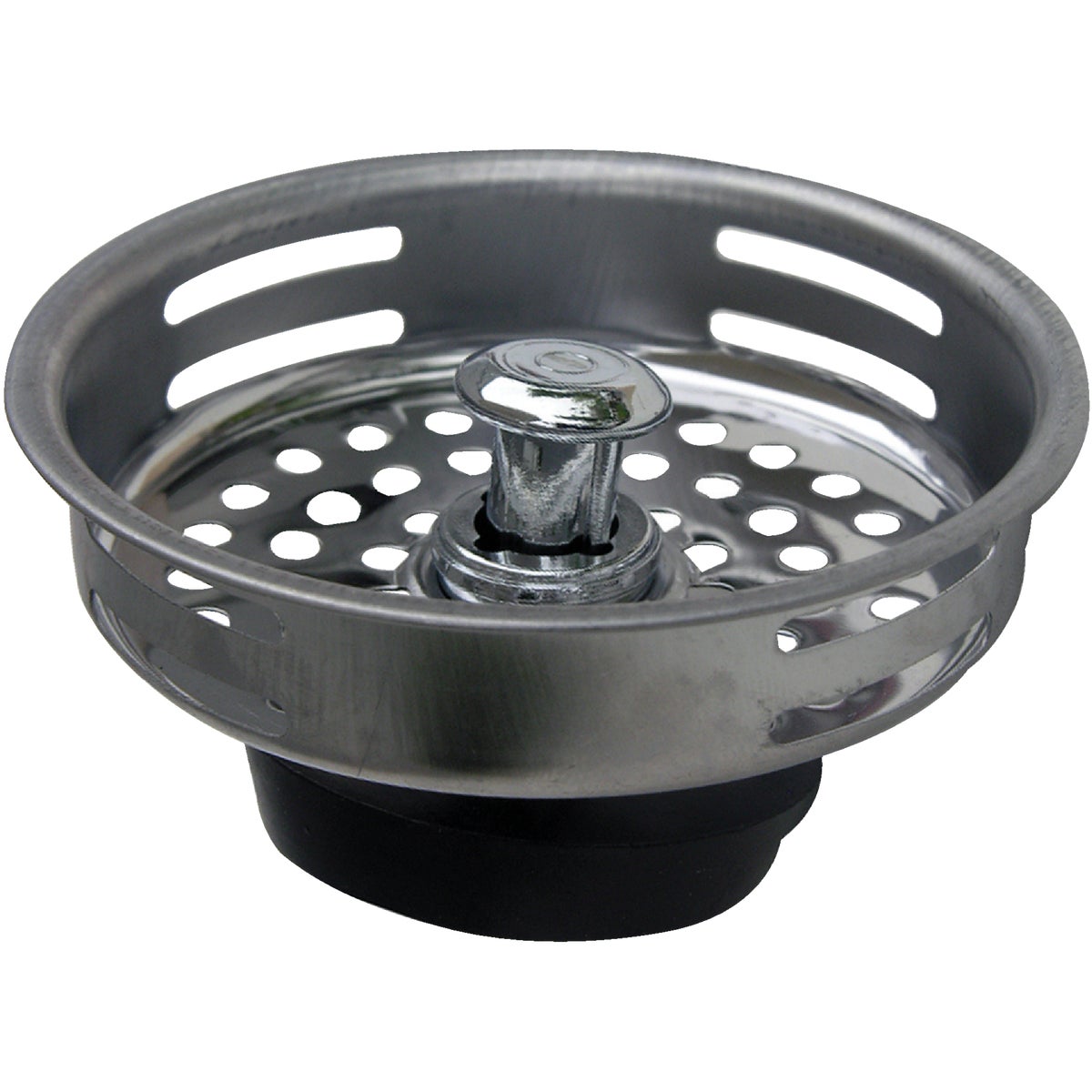 Lasco 3-3/8 In. Chrome Drop Post Style Duo Basket Strainer Stopper 