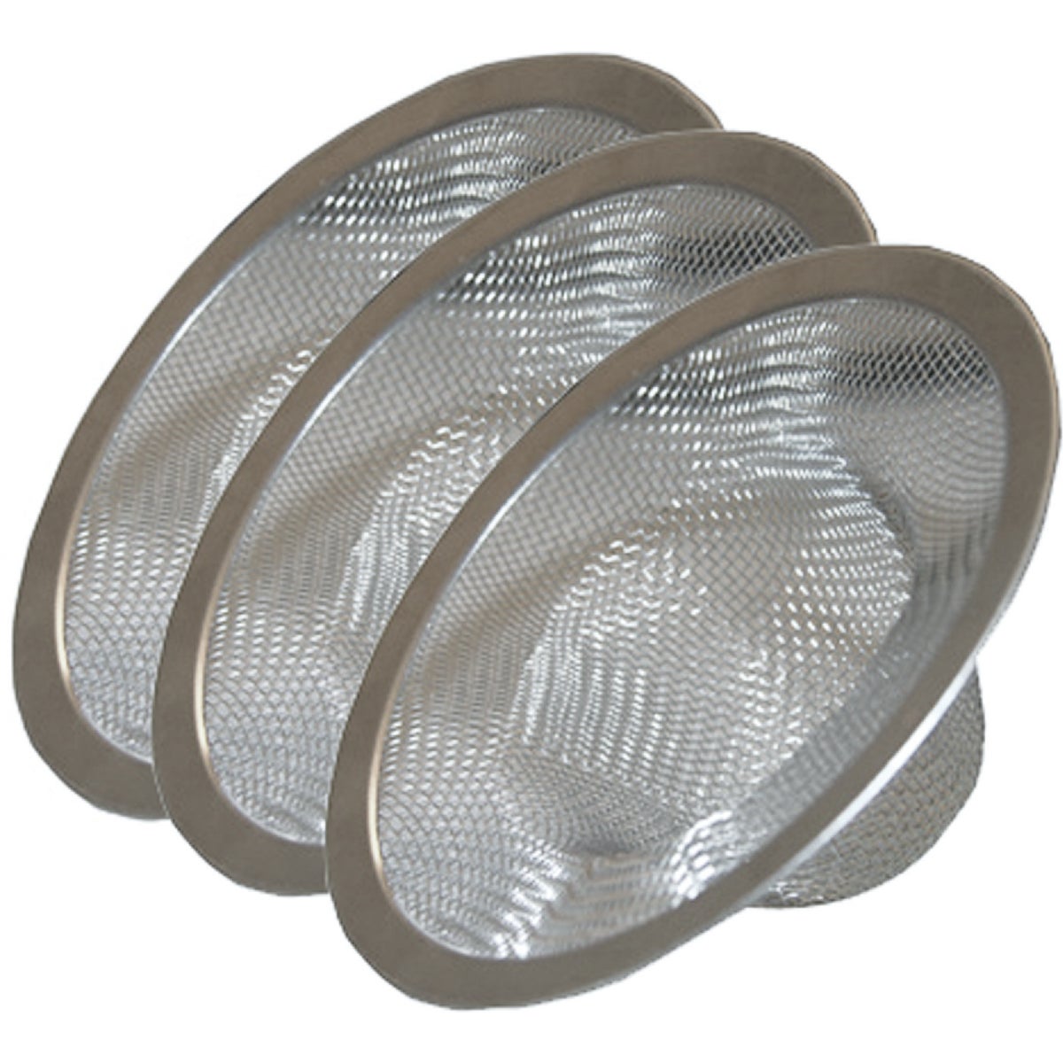 Lasco Assorted Size Stainless Steel Drain Strainer (3-Pack)