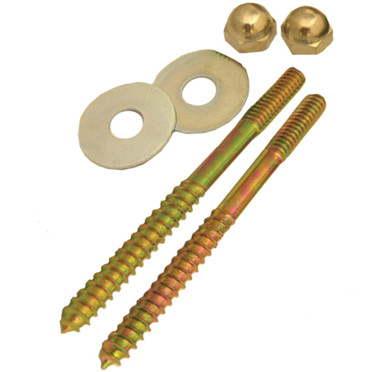 Lasco 1/4 In. x 3-1/2 In. Die Cast Metal Toilet Screws 