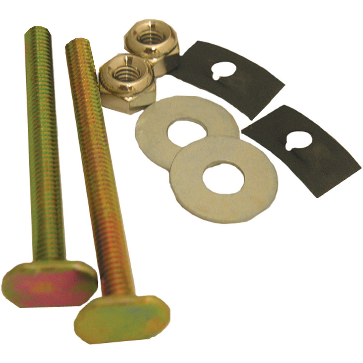 Lasco Brass Toilet Bolts with Retainers Washers and Nuts 