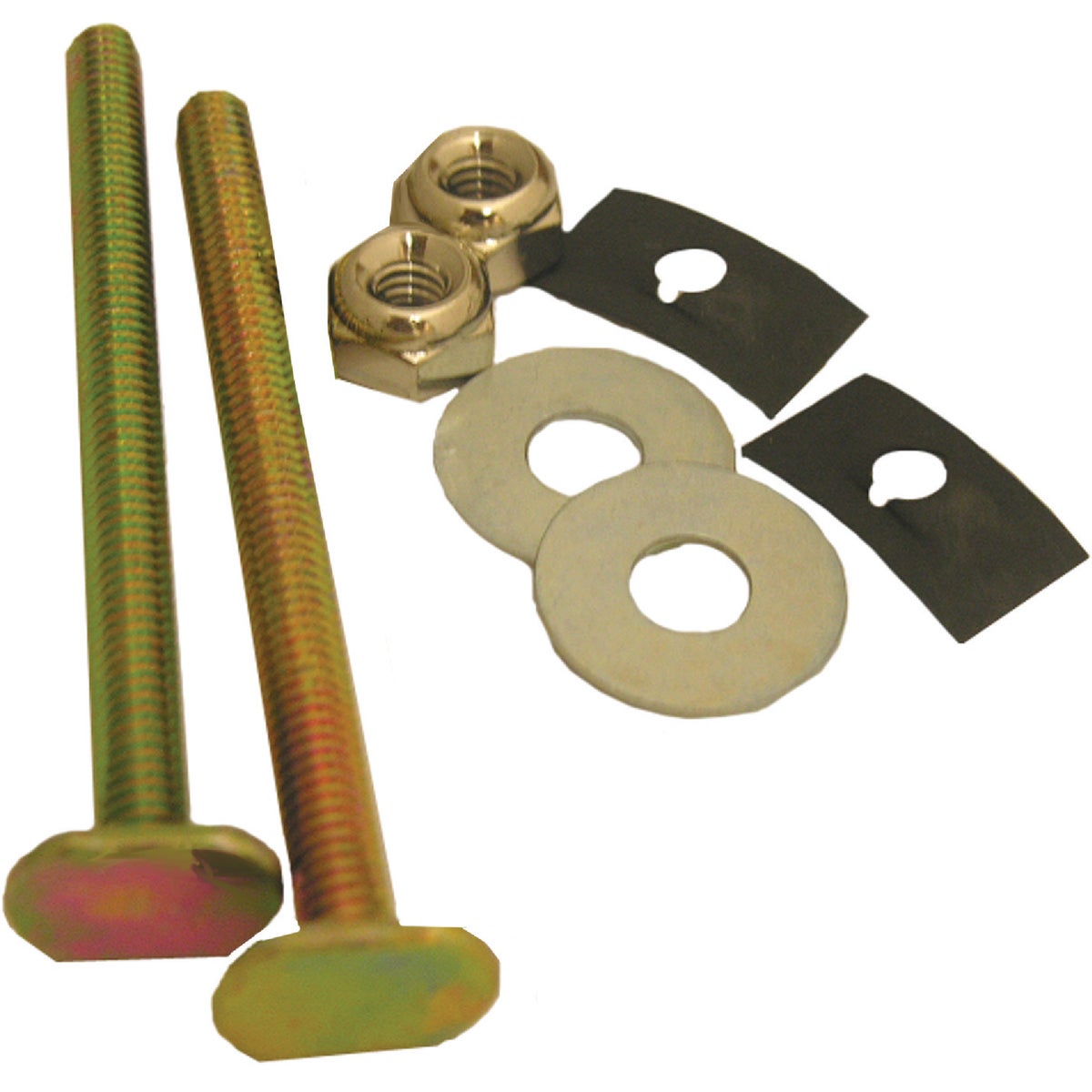 Lasco Brass Toilet Bolts with Retainers Washers and Nuts 
