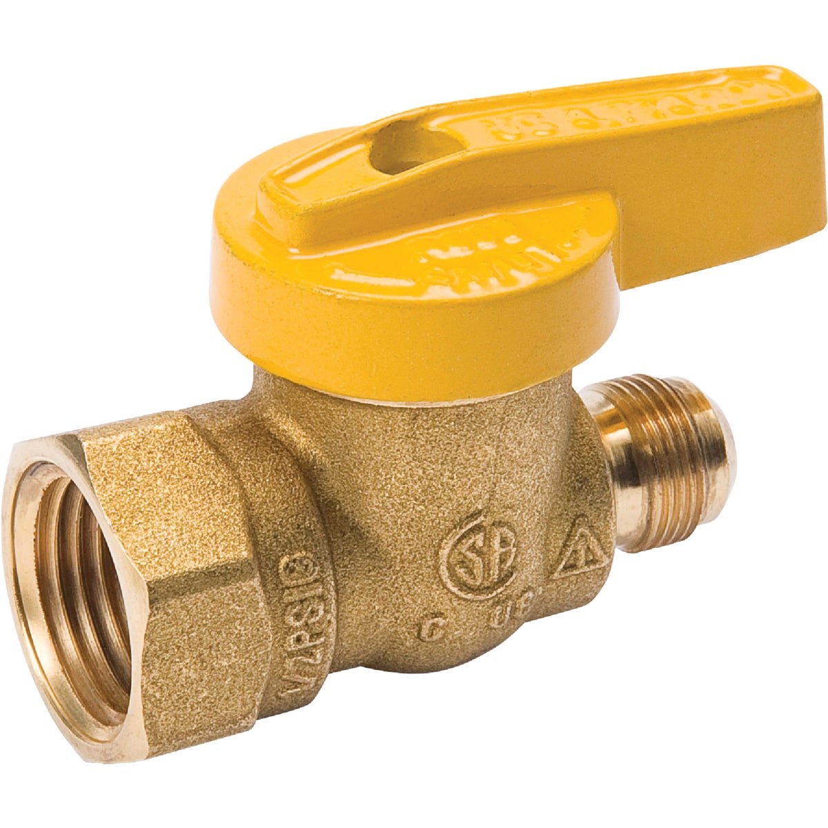 ProLine 9/16 In. x 1/2 In. x 9/16-24 Fine Flare Forged Brass Gas Valve