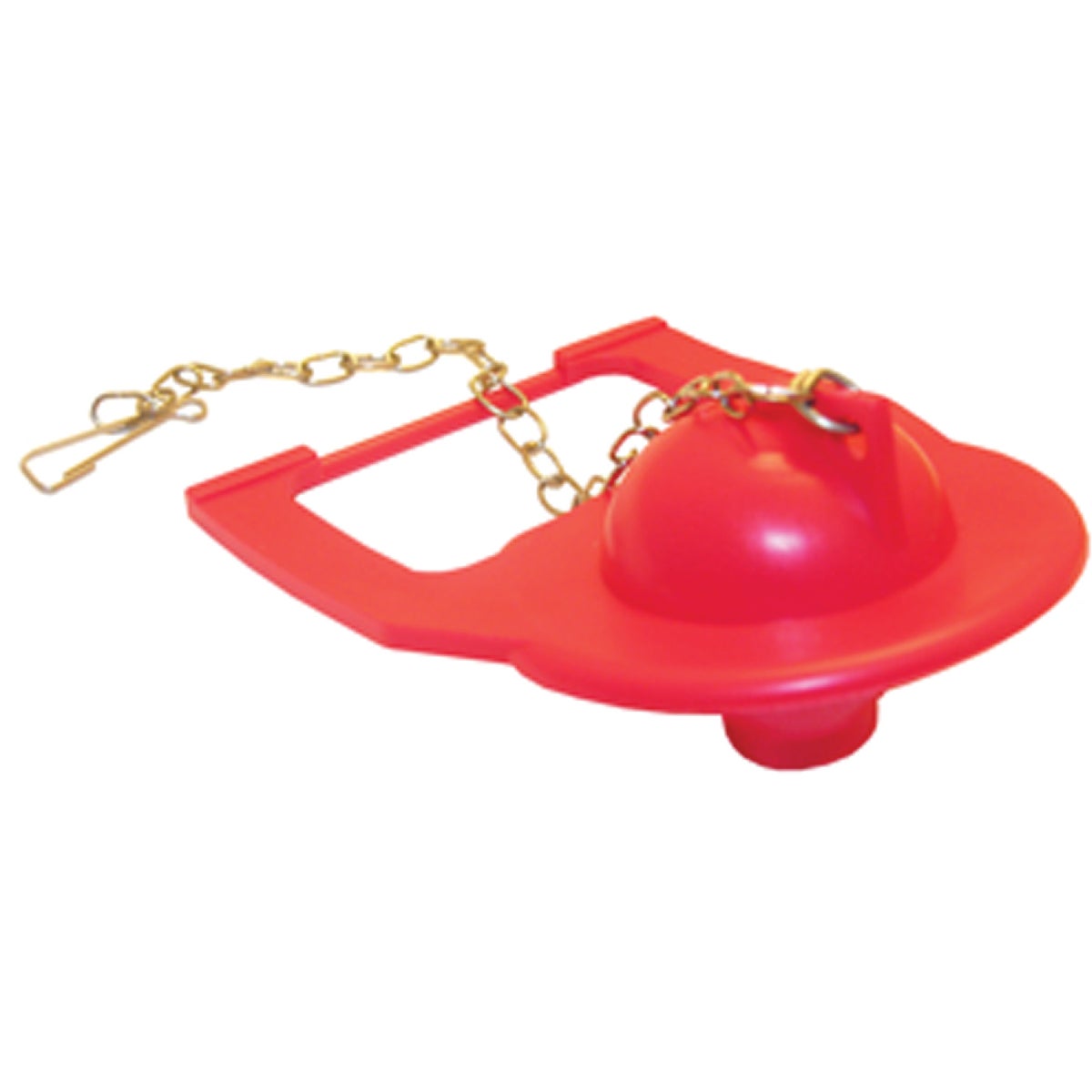 Lasco Square Back Red Rubber Flapper with Chain