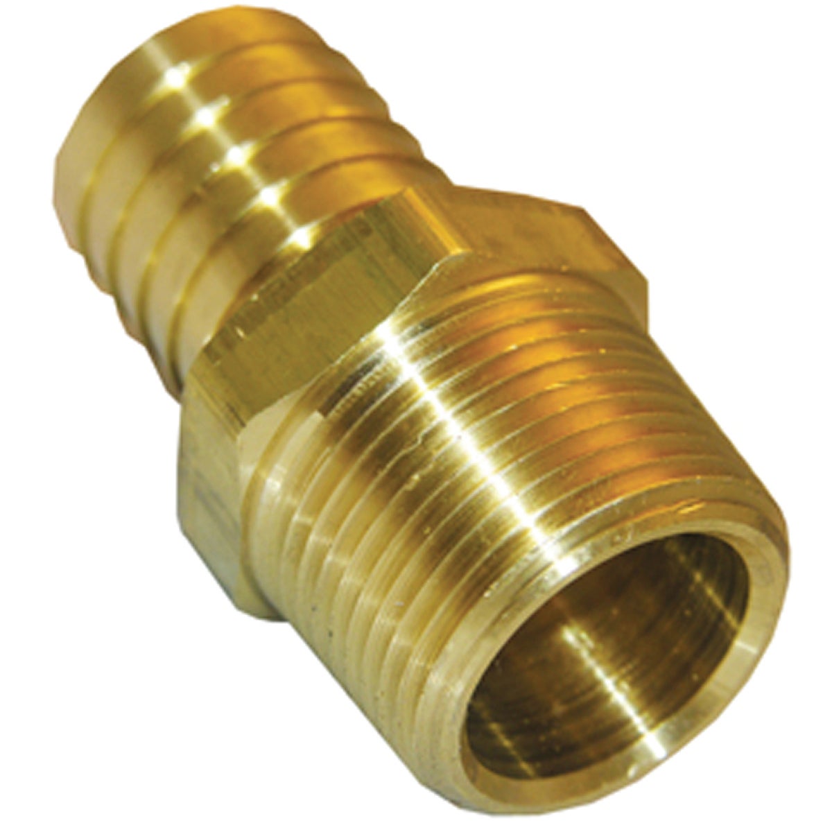 Lasco 3/8 In. MPT x 3/8 In. Brass Hose Barb Adapter