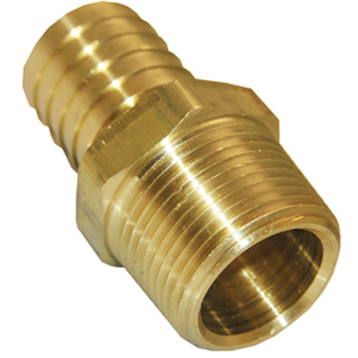 Lasco 3/8 In. MPT x 5/8 In. Brass Hose Barb Adapter
