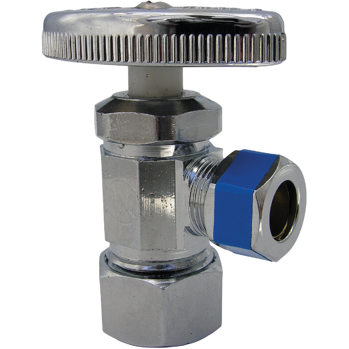 Lasco 5/8 In. CTComp Inlet x 3/8 In. Comp Outlet Multi Turn Style Angle Valve