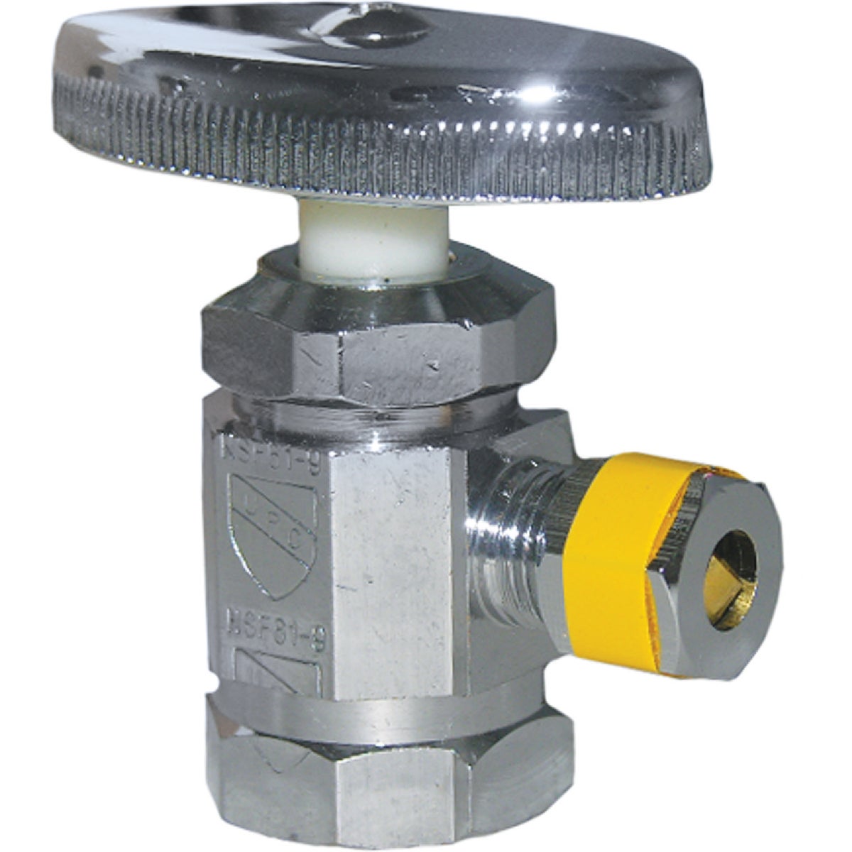 Lasco 1/2 In. FIP Inlet x 1/4 In. Compression Outlet Multi-Turn Style Angle Valve
