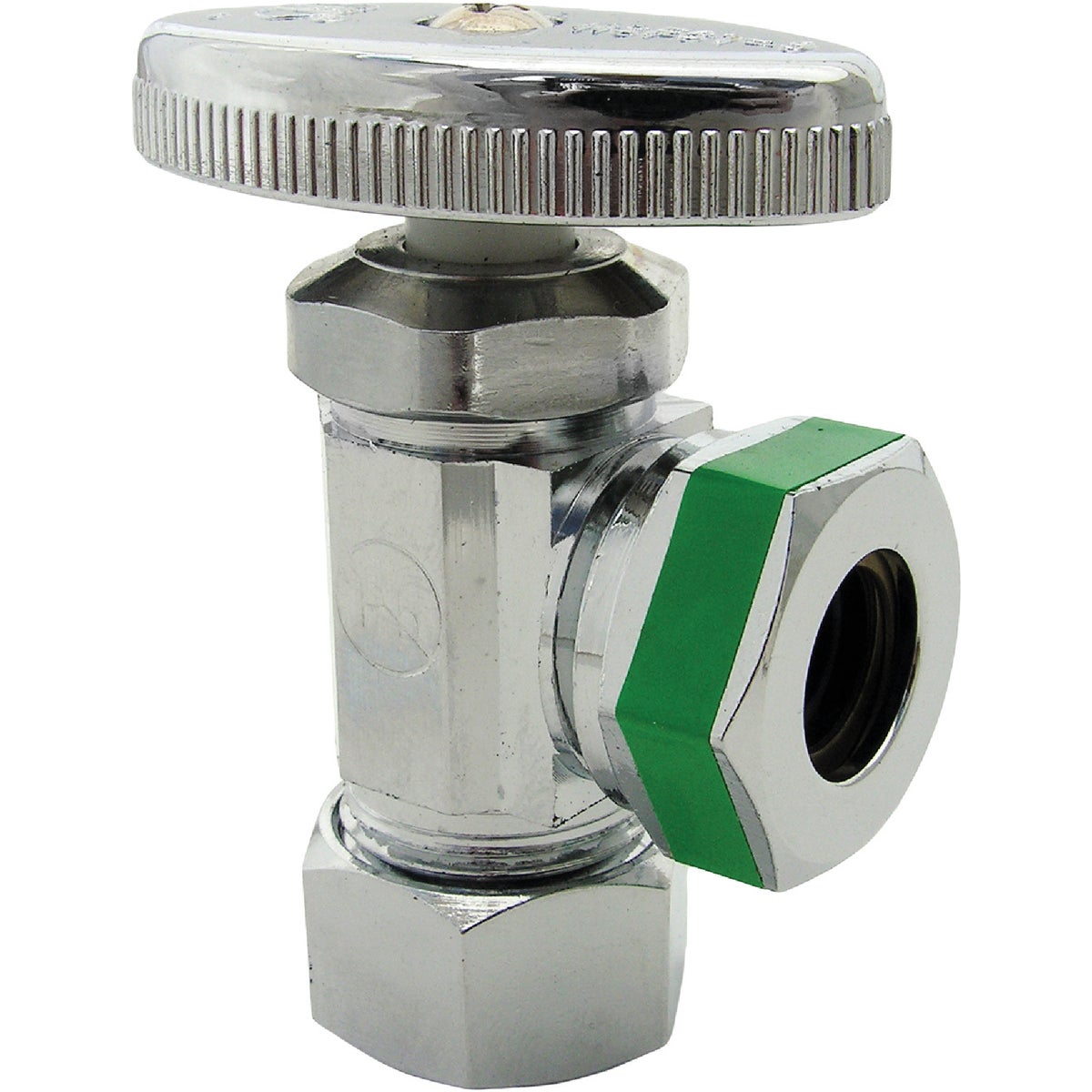 Lasco 5/8 In. Comp Inlet x 1/2 In. IP S-J Outlet Multi-Turn Style Angle Valve
