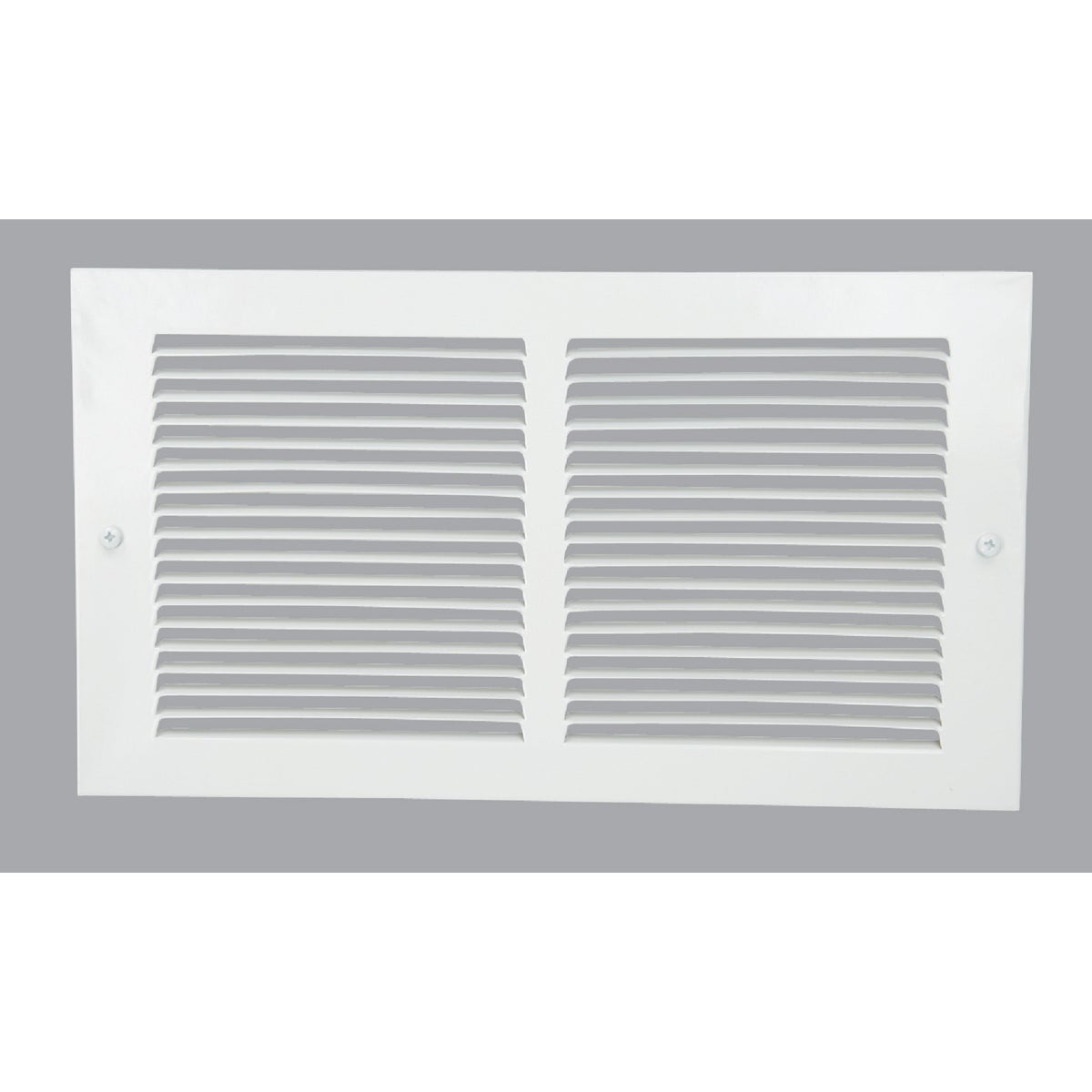 Home Impressions 6 In. x 12 In. White Steel Baseboard Grille
