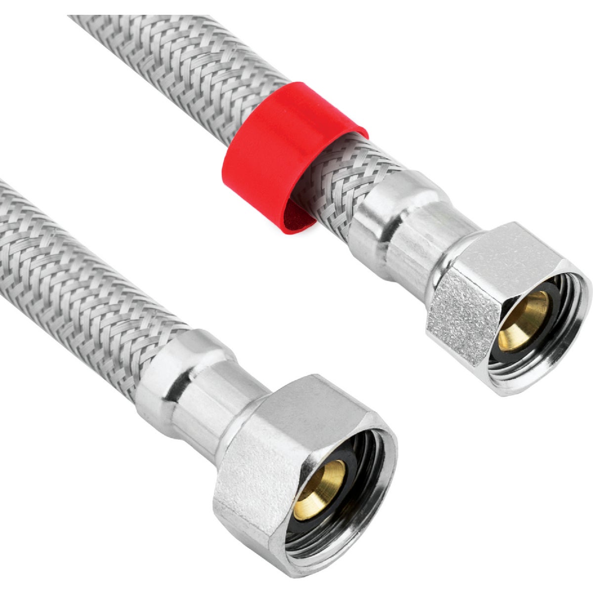 Lasco 1/2 In. C x 1/2 In. FIP x 12 In. L Stainless Steel Braided Supply Faucet Connector