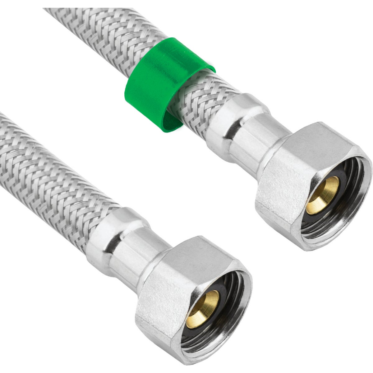 Lasco 1/2 In. IPS x 1/2 In. IPS x 9 In. L Braided Stainless Steel Flex Line Faucet Connector