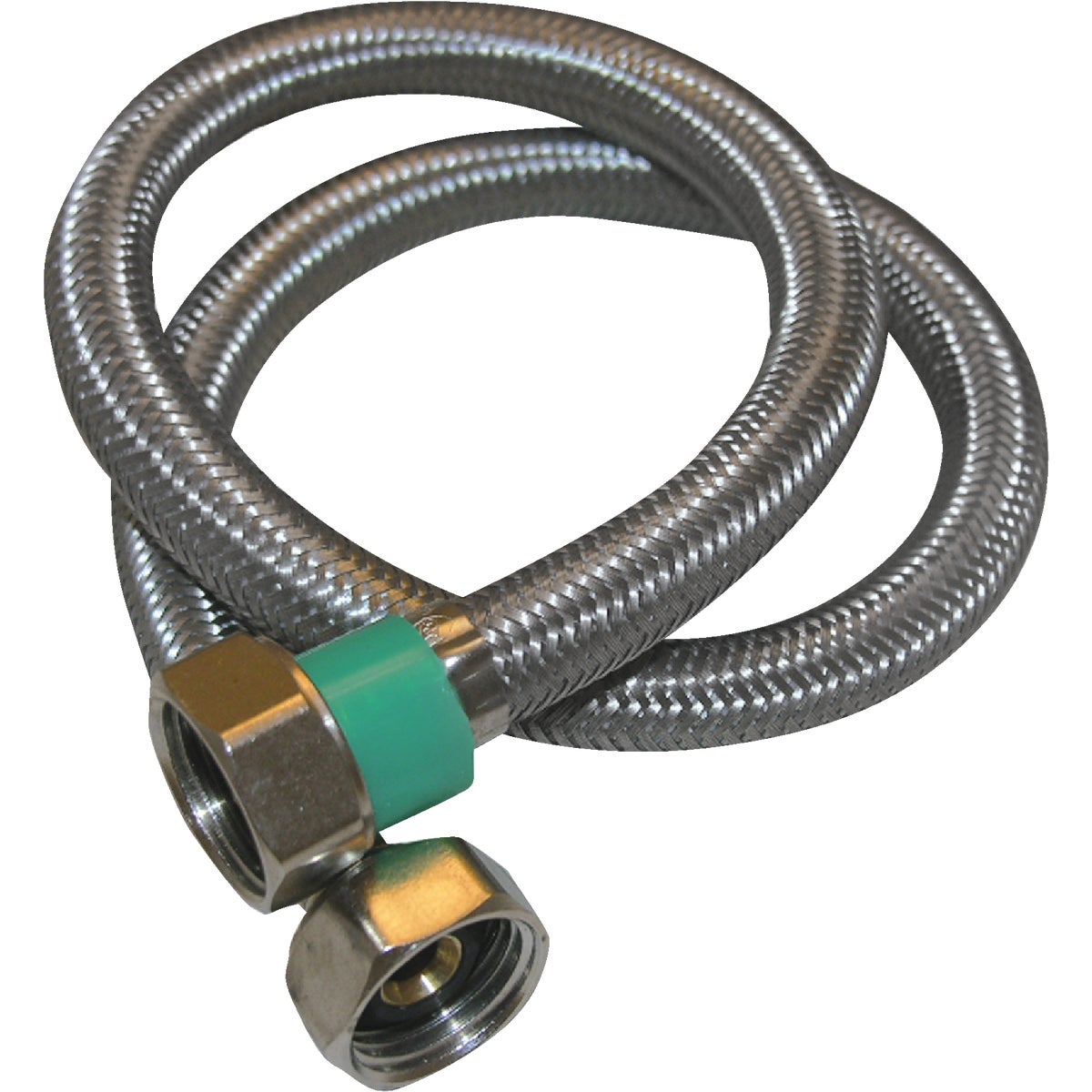 Lasco 1/2 In. IPS x 1/2 In. IPS x 30 In. L Braided Stainless Steel Flex Line Faucet Connector