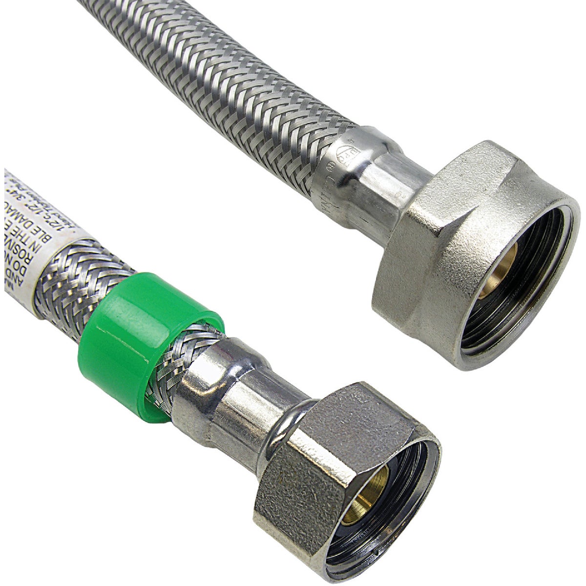 Lasco 1/2 In. IPS x 7/8 In. BC x 9 In. L Braided Stainless Steel Flex Line Toilet Connector
