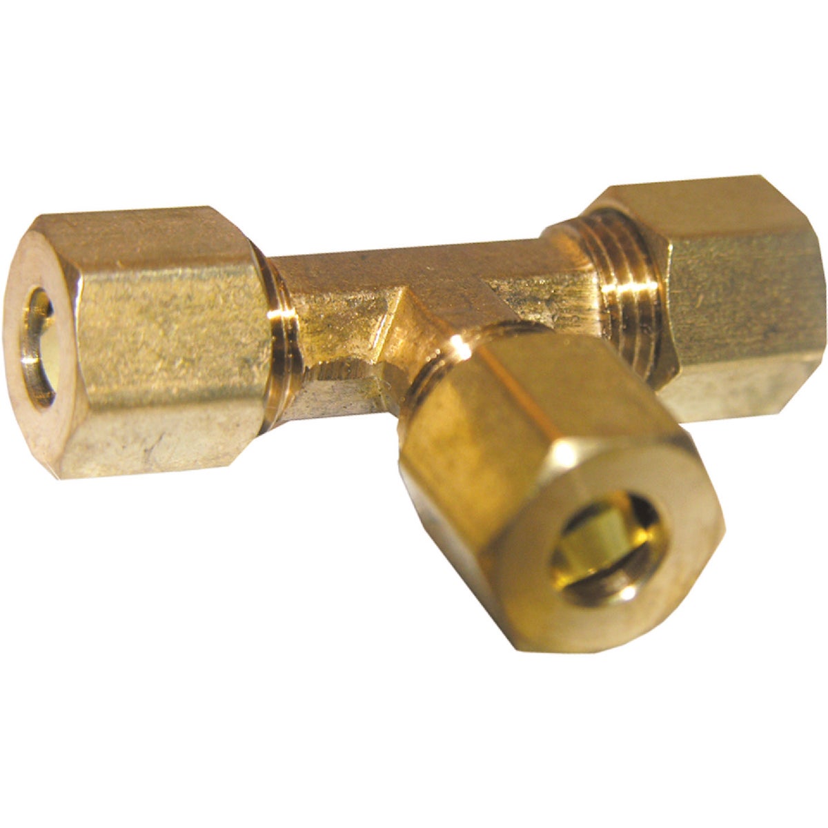 Lasco 3/8 In. x 3/8 In. x 1/4 In. Compression Brass Tee