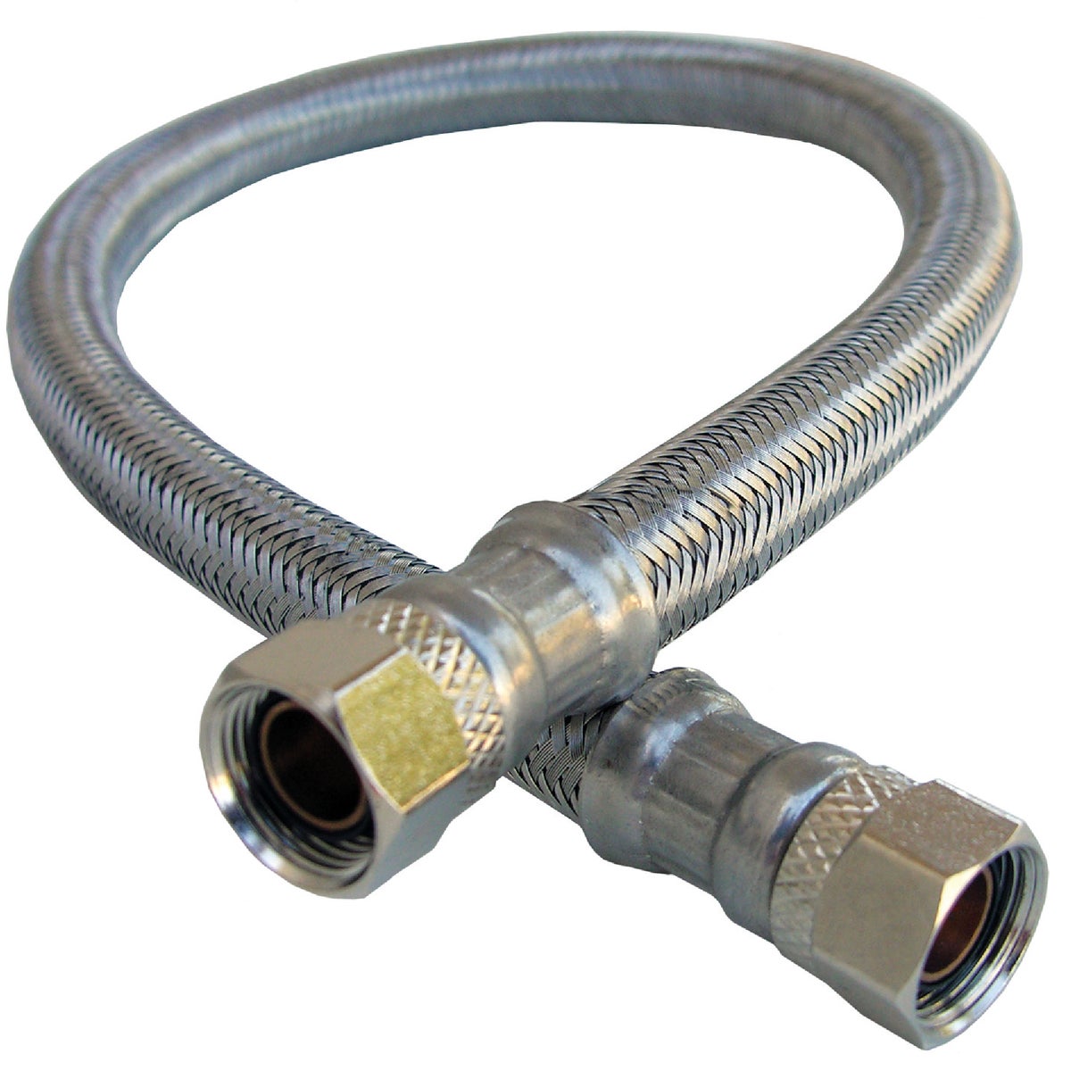 Lasco 3/8 In.C x 3/8 In.C x 16 In. L Braided Stainless Steel Flex Line Appliance Water Connector