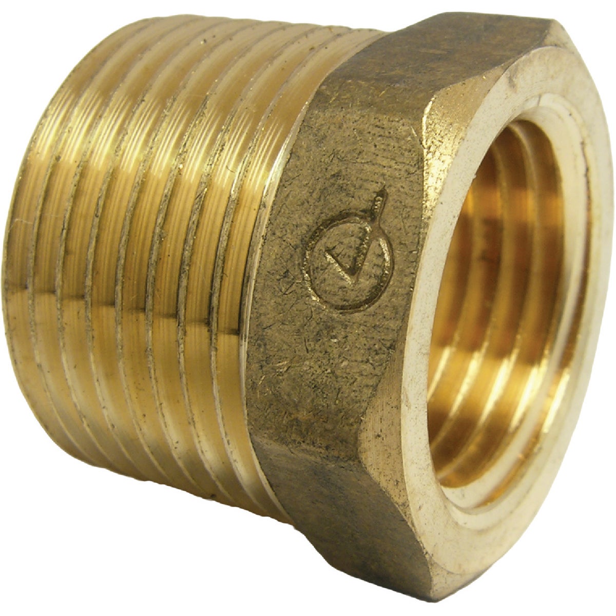 Lasco 3/4 In. MPT x 1/2 In. FPT Brass Hex Bushing