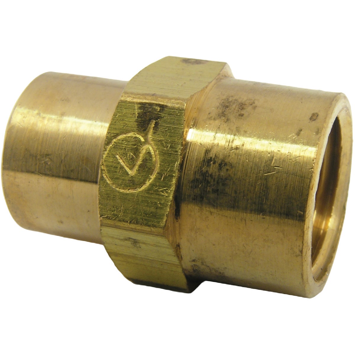 Lasco 1/4 In. FPT x 1/8 In. FPT Yellow Brass Reducing Coupling