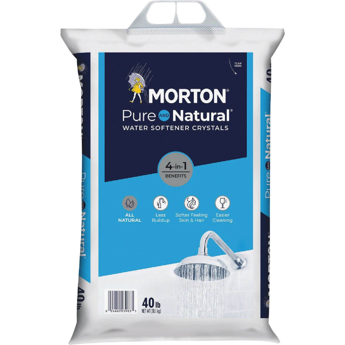 Morton Pure and Natural 40 Lb. Water Softener Salt Crystals