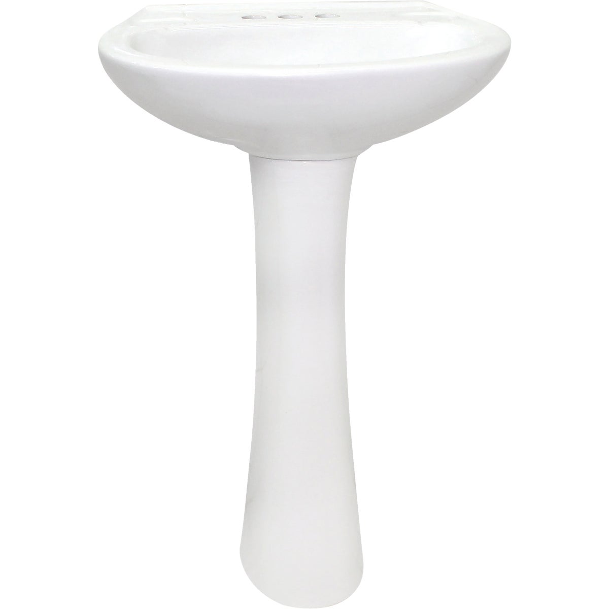 Cato Terra White Vitreous China Pedestal Sink with 4 In. Centers