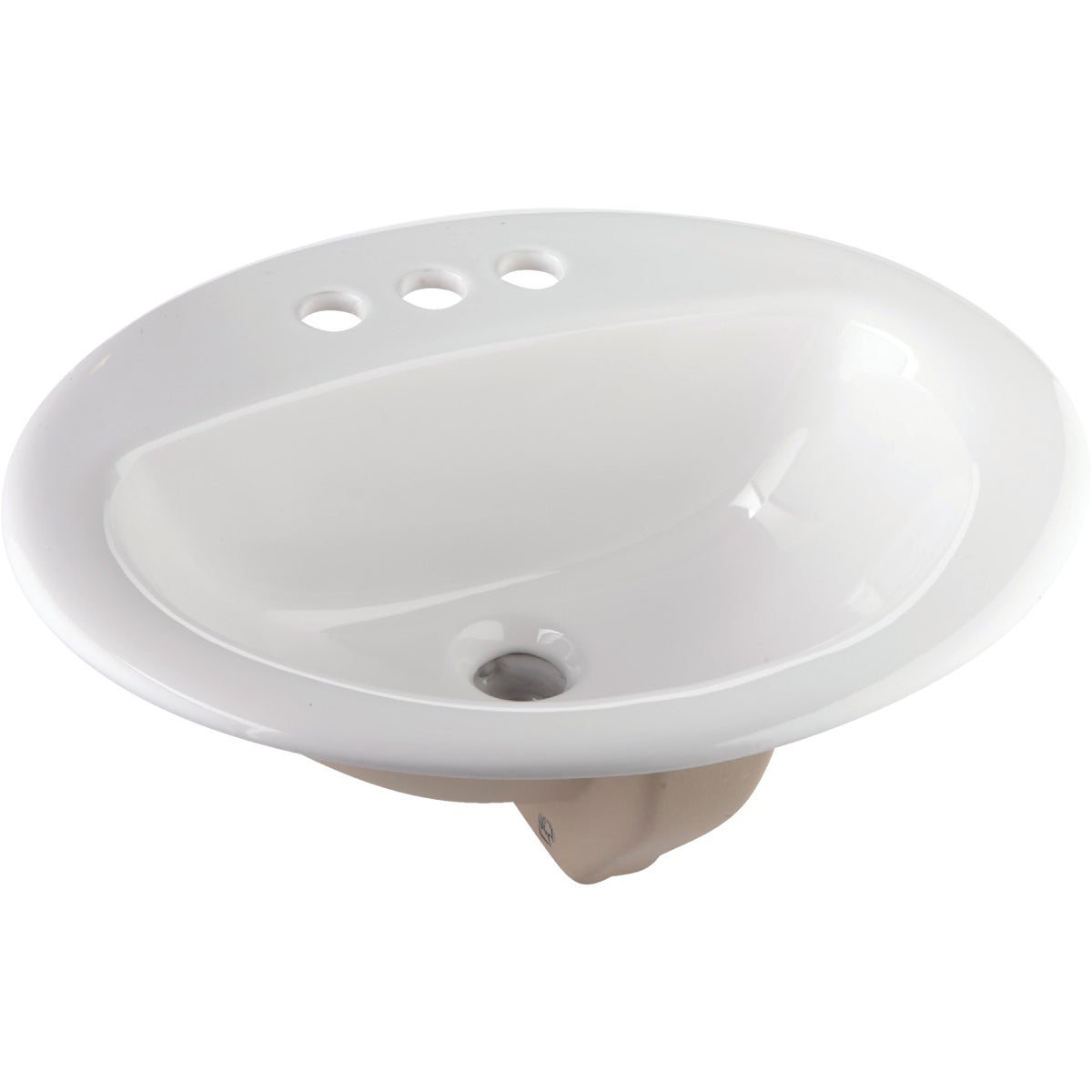 WHITE OVAL LAVATORY SINK