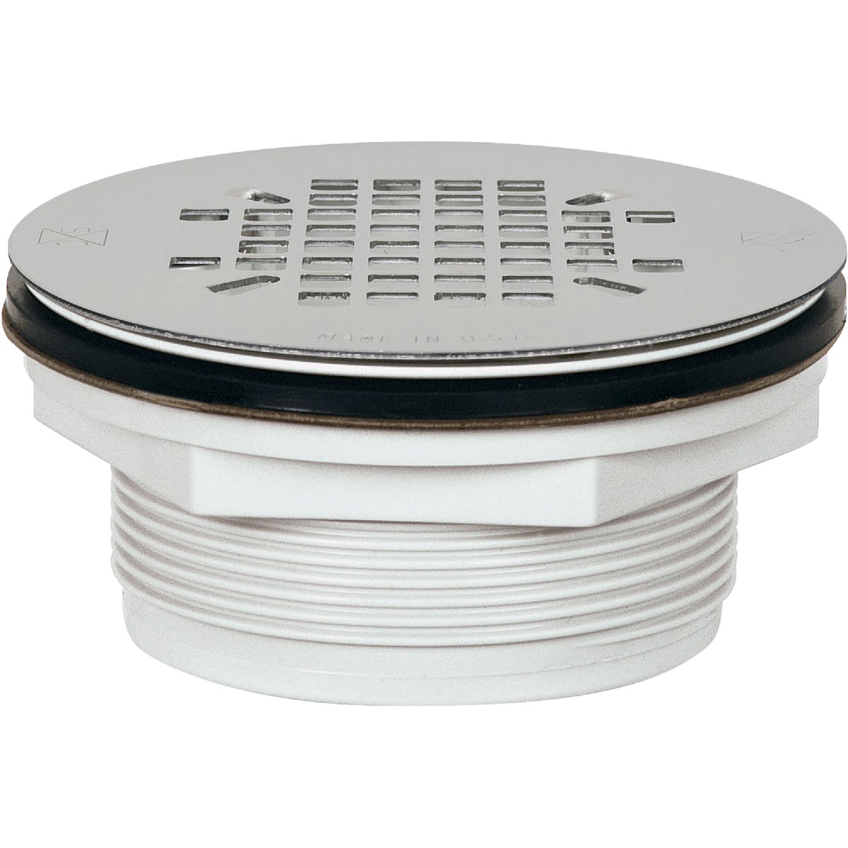 Sioux Chief 2 In. PVC No-Caulk Shower Drain with 4-1/4 In. Stainless Steel Drain