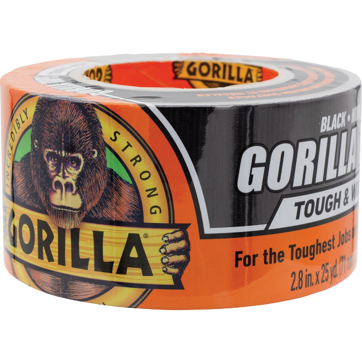 Gorilla 2.88 In. x 25 Yd. Tough & Wide Heavy-Duty Duct Tape, Black