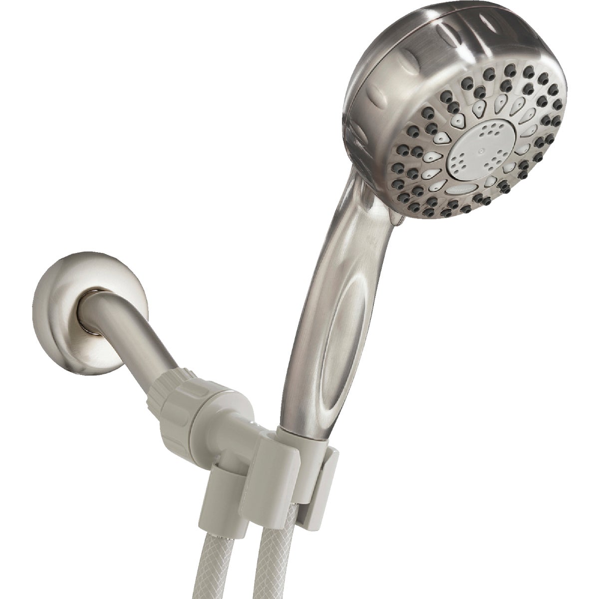 Waterpik PowerSpray 5-Spray 1.8 GPM Handheld Shower, Brushed Nickel