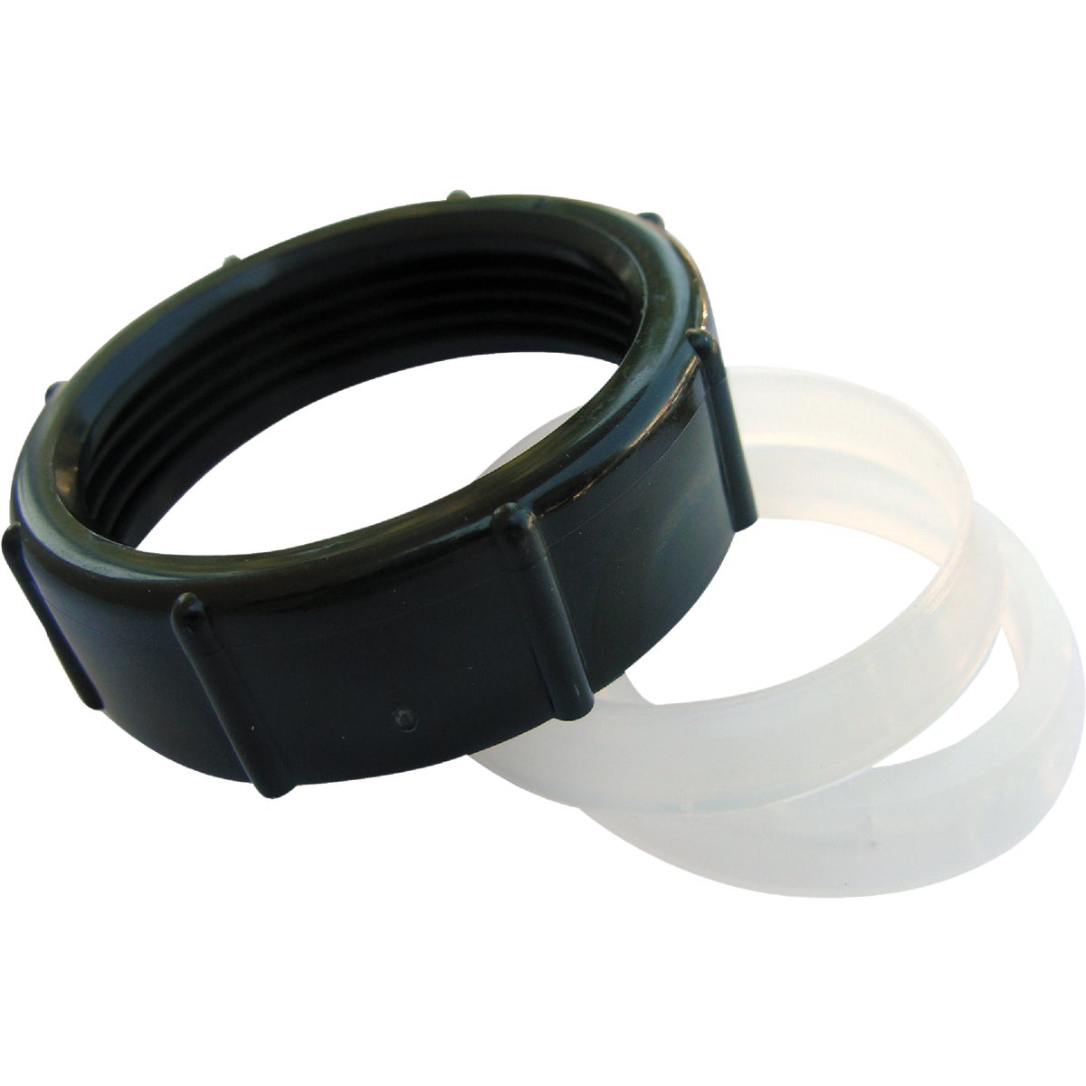 Lasco 1-1/2 In. x 1-1/4 In. Black Plastic Slip Joint Nut and Washer